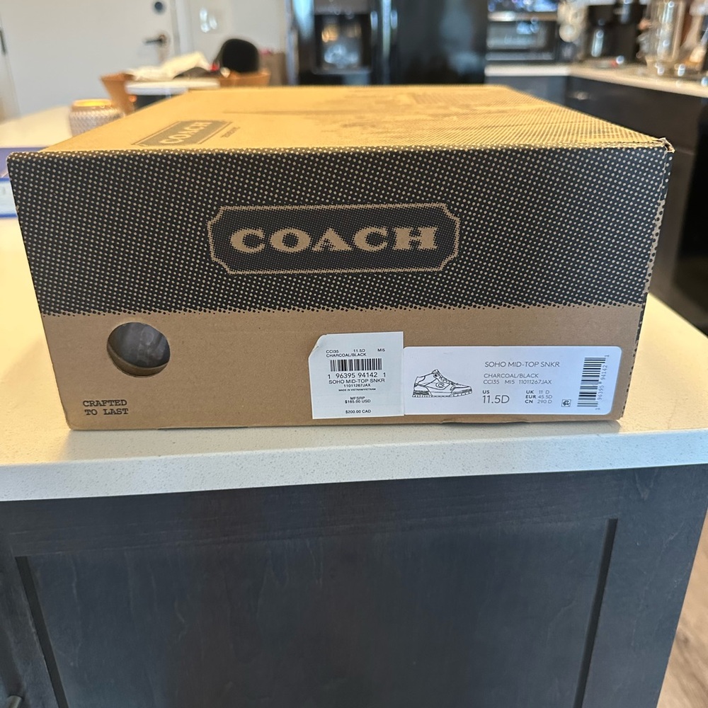 Coach Black and Cream High-Top Sneakers - Picture 5 of 5